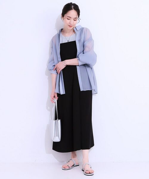 SHOO・LA・RUE / シューラルー シャツ・ブラウス | 大人の上品なシアー感 オーガンジー シアーシャツ | 詳細11