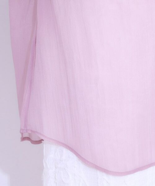 SHOO・LA・RUE / シューラルー シャツ・ブラウス | 大人の上品なシアー感 オーガンジー シアーシャツ | 詳細22
