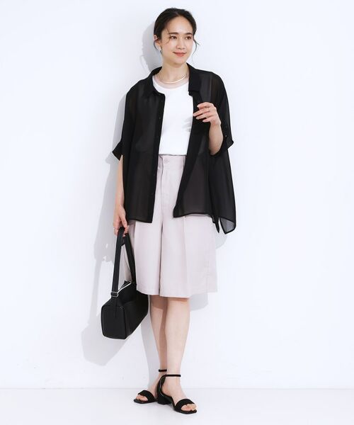 SHOO・LA・RUE / シューラルー シャツ・ブラウス | 大人のシアー感 ゆるさらポンチョシャツ | 詳細11