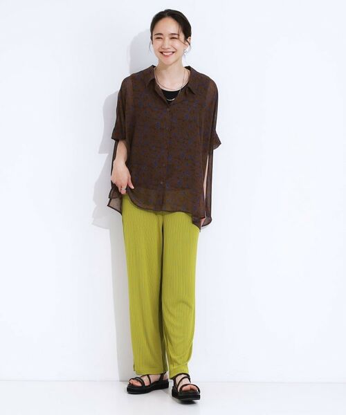 SHOO・LA・RUE / シューラルー シャツ・ブラウス | 大人のシアー感 ゆるさらポンチョシャツ | 詳細23