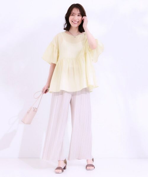 SHOO・LA・RUE / シューラルー シャツ・ブラウス | 【S-LL】ふわっと揺れる ペプラムデザインブラウス | 詳細11