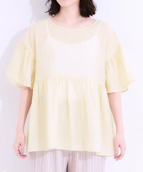 SHOO・LA・RUE / シューラルー シャツ・ブラウス | 【S-LL】ふわっと揺れる ペプラムデザインブラウス | 詳細13