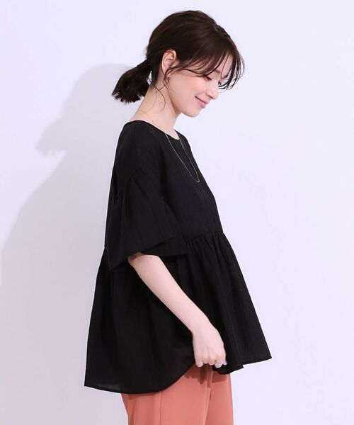 SHOO・LA・RUE / シューラルー シャツ・ブラウス | 【S-LL】ふわっと揺れる ペプラムデザインブラウス | 詳細2