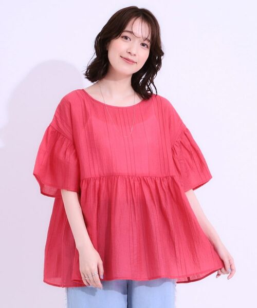 SHOO・LA・RUE / シューラルー シャツ・ブラウス | 【S-LL】ふわっと揺れる ペプラムデザインブラウス | 詳細5