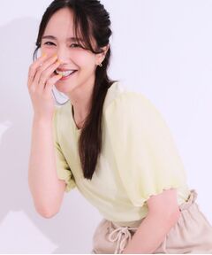 SHOO・LA・RUE / シューラルー カットソー | 【S-LL/ひんやり/UV】お袖シアー バルーントップス