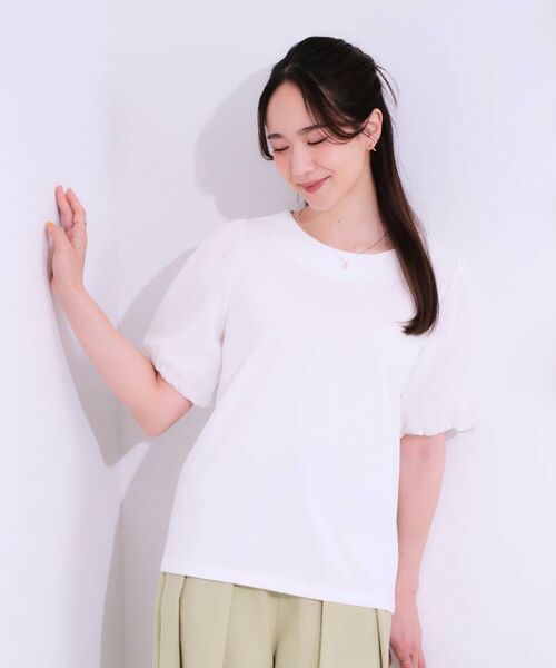 SHOO・LA・RUE / シューラルー カットソー | 【S-LL/ひんやり/UV】お袖シアー バルーントップス | 詳細1