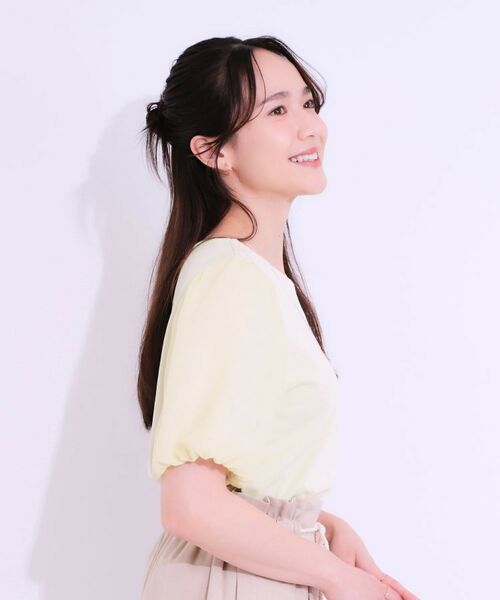 SHOO・LA・RUE / シューラルー カットソー | 【S-LL/ひんやり/UV】お袖シアー バルーントップス | 詳細14