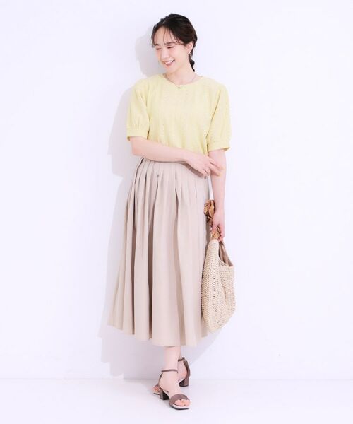 SHOO・LA・RUE / シューラルー カットソー | 【S-LL/二の腕カバー】大人フェミニンな印象に ジャカードレーストップス | 詳細15