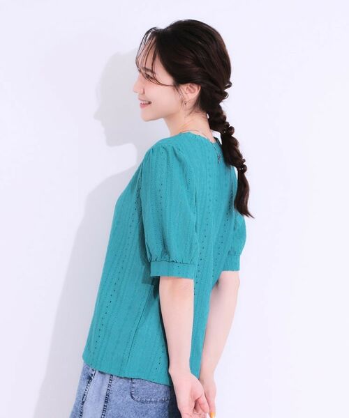 SHOO・LA・RUE / シューラルー カットソー | 【S-LL/二の腕カバー】大人フェミニンな印象に ジャカードレーストップス | 詳細18