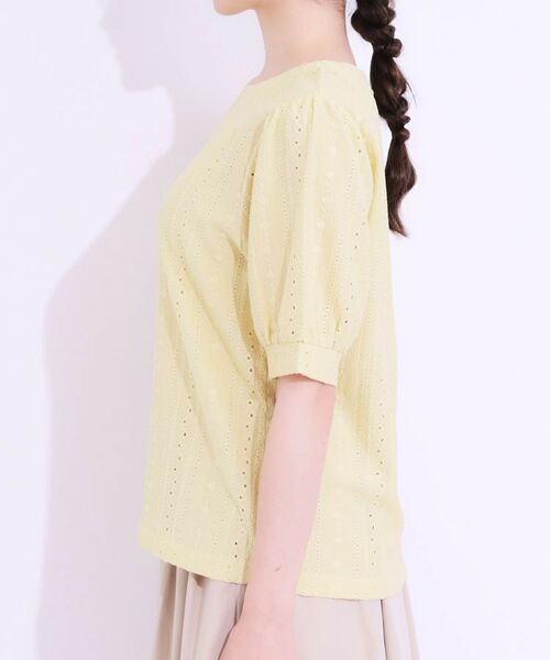 SHOO・LA・RUE / シューラルー カットソー | 【S-LL/二の腕カバー】大人フェミニンな印象に ジャカードレーストップス | 詳細22