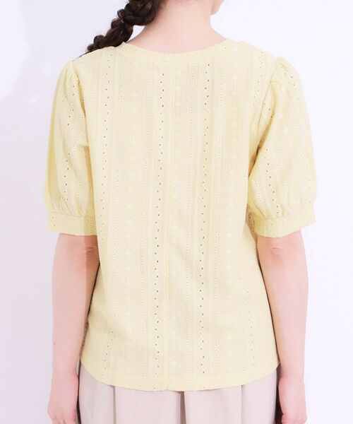 SHOO・LA・RUE / シューラルー カットソー | 【S-LL/二の腕カバー】大人フェミニンな印象に ジャカードレーストップス | 詳細23