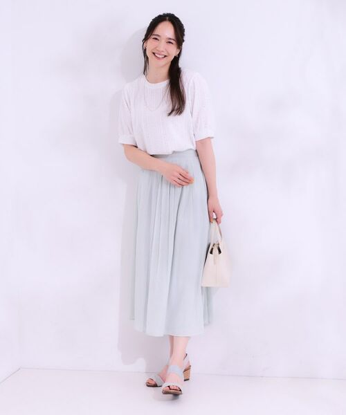 SHOO・LA・RUE / シューラルー カットソー | 【S-LL/二の腕カバー】大人フェミニンな印象に ジャカードレーストップス | 詳細3