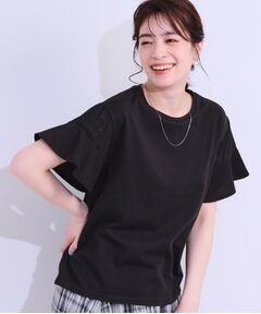 SHOO・LA・RUE / シューラルー カットソー | 【ひんやり/プチプラ】女性らしさ溢れる お袖シアーフリルトップス