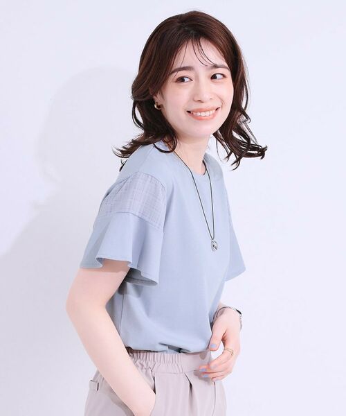 SHOO・LA・RUE / シューラルー カットソー | 【ひんやり/プチプラ】女性らしさ溢れる お袖シアーフリルトップス | 詳細14