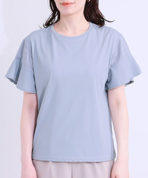 SHOO・LA・RUE / シューラルー カットソー | 【ひんやり/プチプラ】女性らしさ溢れる お袖シアーフリルトップス | 詳細17