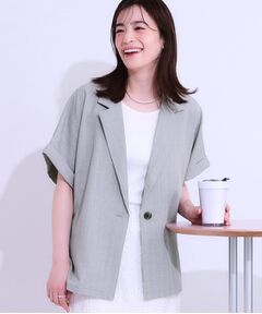 SHOO・LA・RUE / シューラルー テーラードジャケット | 【セットアップ可】麻調半袖ジャケット