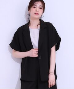 SHOO・LA・RUE / シューラルー テーラードジャケット | 【セットアップ可】麻調半袖ジャケット