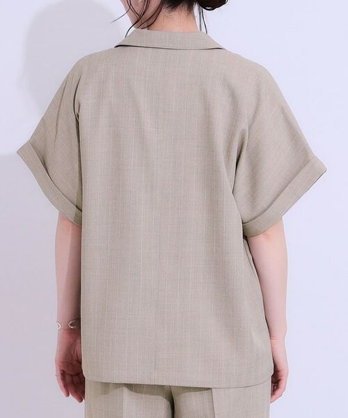 SHOO・LA・RUE / シューラルー テーラードジャケット | 【セットアップ可】麻調半袖ジャケット | 詳細15