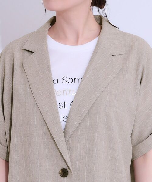 SHOO・LA・RUE / シューラルー テーラードジャケット | 【セットアップ可】麻調半袖ジャケット | 詳細16