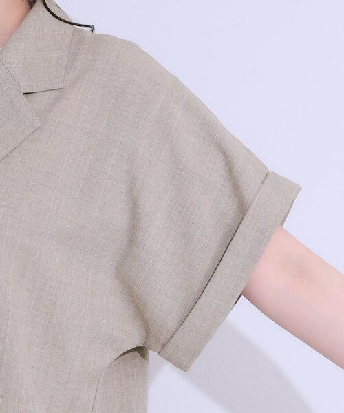 SHOO・LA・RUE / シューラルー テーラードジャケット | 【セットアップ可】麻調半袖ジャケット | 詳細17