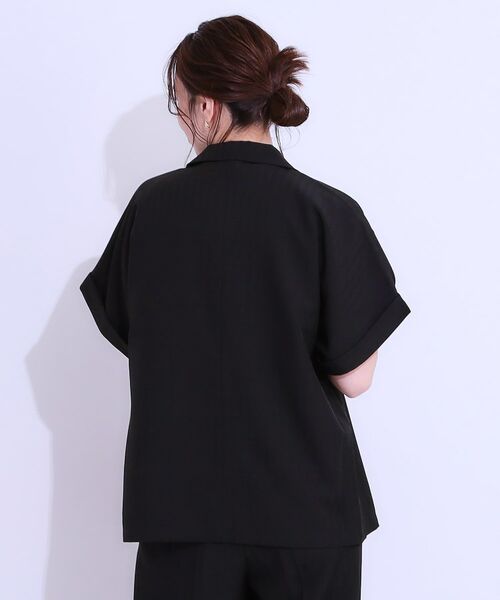 SHOO・LA・RUE / シューラルー テーラードジャケット | 【セットアップ可】麻調半袖ジャケット | 詳細6