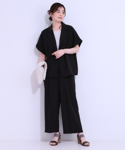 SHOO・LA・RUE / シューラルー テーラードジャケット | 【セットアップ可】麻調半袖ジャケット | 詳細7