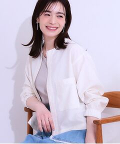 SHOO・LA・RUE / シューラルー レザーブルゾン・ジャケット | 【洗える/S-LL/ひんやり/UV】さらりと羽織れる 麻調ZIPブルゾン