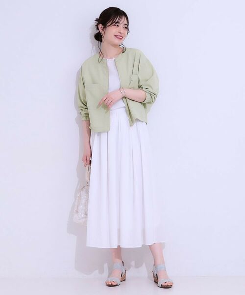 SHOO・LA・RUE / シューラルー レザーブルゾン・ジャケット | 【洗える/S-LL/ひんやり/UV】さらりと羽織れる 麻調ZIPブルゾン | 詳細11