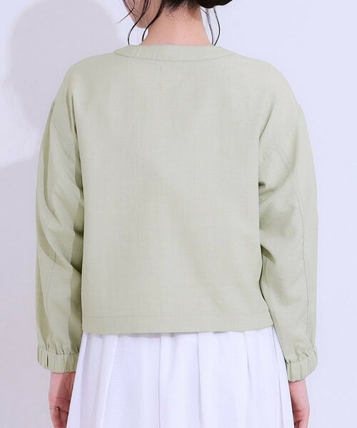 SHOO・LA・RUE / シューラルー レザーブルゾン・ジャケット | 【洗える/S-LL/ひんやり/UV】さらりと羽織れる 麻調ZIPブルゾン | 詳細15