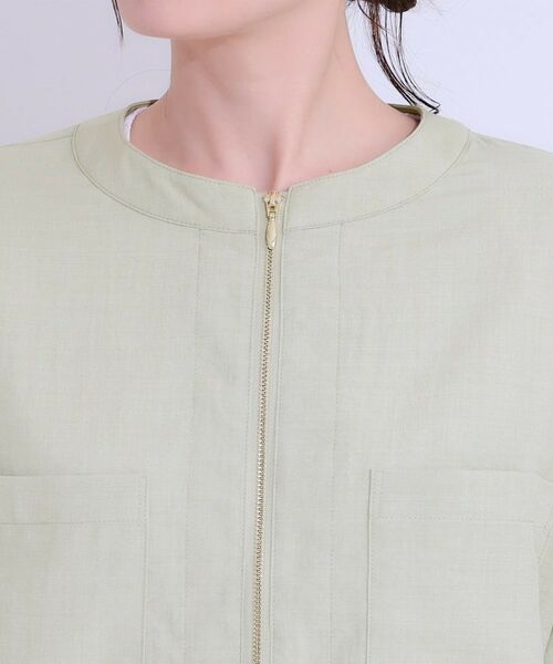 SHOO・LA・RUE / シューラルー レザーブルゾン・ジャケット | 【洗える/S-LL/ひんやり/UV】さらりと羽織れる 麻調ZIPブルゾン | 詳細16