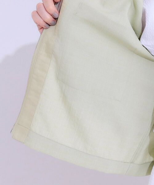 SHOO・LA・RUE / シューラルー レザーブルゾン・ジャケット | 【洗える/S-LL/ひんやり/UV】さらりと羽織れる 麻調ZIPブルゾン | 詳細20