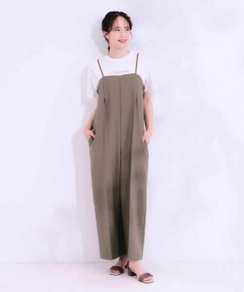 SHOO・LA・RUE / シューラルー サロペット・オールインワン | 【S-LL】Iラインですっきり見え 大人見えサロペット | 詳細10