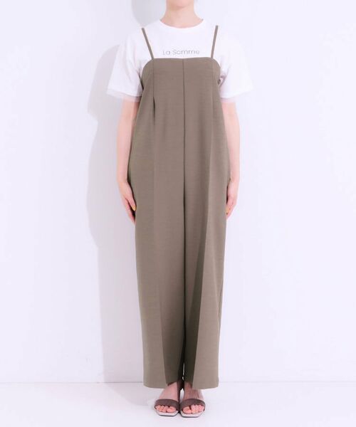 SHOO・LA・RUE / シューラルー サロペット・オールインワン | 【S-LL】Iラインですっきり見え 大人見えサロペット | 詳細13