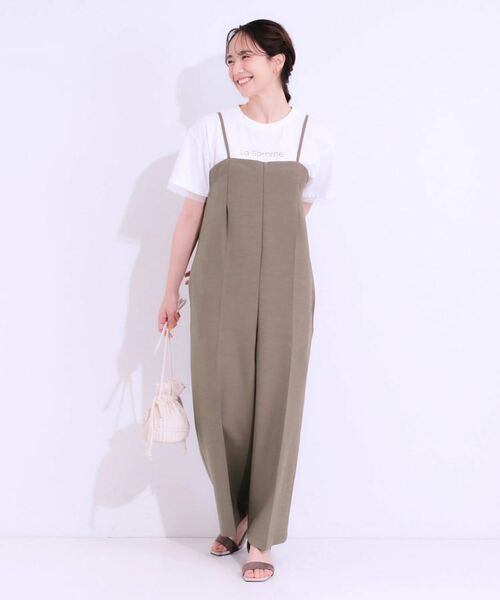 SHOO・LA・RUE / シューラルー サロペット・オールインワン | 【S-LL】Iラインですっきり見え 大人見えサロペット | 詳細9