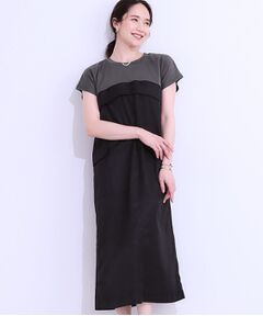 SHOO・LA・RUE / シューラルー ロング・マキシ丈ワンピース | 【洗える/S-LL】1枚でコーデが完成 異素材ドッキングワンピース