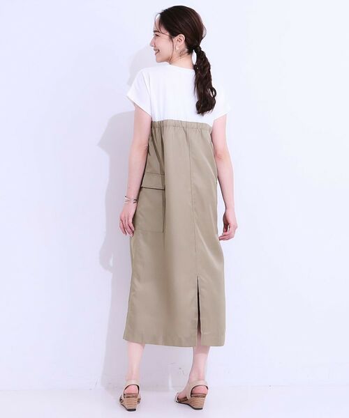 SHOO・LA・RUE / シューラルー ロング・マキシ丈ワンピース | 【洗える/S-LL】1枚でコーデが完成 異素材ドッキングワンピース | 詳細11