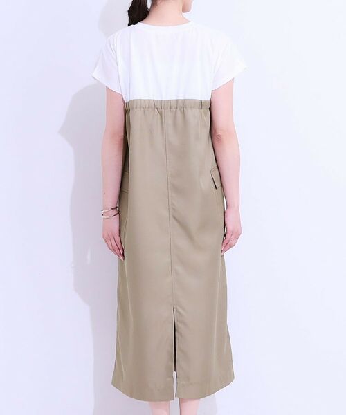 SHOO・LA・RUE / シューラルー ロング・マキシ丈ワンピース | 【洗える/S-LL】1枚でコーデが完成 異素材ドッキングワンピース | 詳細15