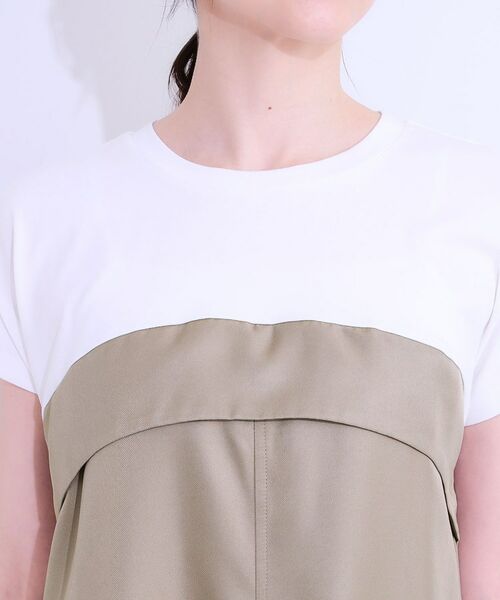 SHOO・LA・RUE / シューラルー ロング・マキシ丈ワンピース | 【洗える/S-LL】1枚でコーデが完成 異素材ドッキングワンピース | 詳細16