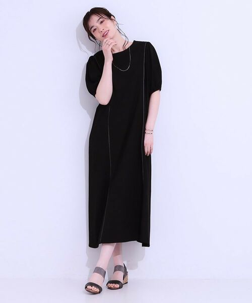 SHOO・LA・RUE / シューラルー ロング・マキシ丈ワンピース | 【ひんやり/S-LL】微配色ラインですっきり見え 大人のためのワンピース | 詳細1