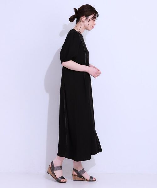 SHOO・LA・RUE / シューラルー ロング・マキシ丈ワンピース | 【ひんやり/S-LL】微配色ラインですっきり見え 大人のためのワンピース | 詳細2