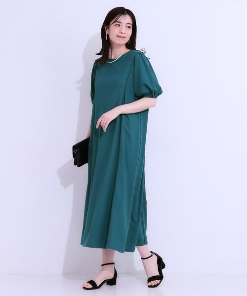 SHOO・LA・RUE / シューラルー ロング・マキシ丈ワンピース | 【ひんやり/S-LL】微配色ラインですっきり見え 大人のためのワンピース | 詳細9