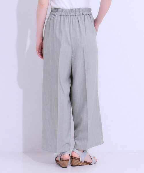 SHOO・LA・RUE / シューラルー パンツ | 【セットアップ可】麻調ストライプワイドパンツ | 詳細1