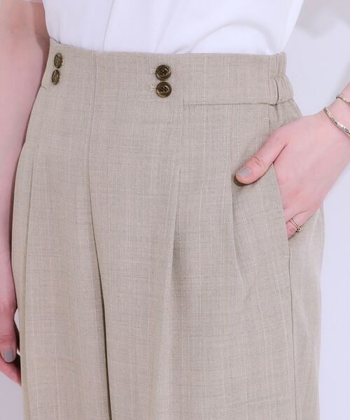 SHOO・LA・RUE / シューラルー パンツ | 【セットアップ可】麻調ストライプワイドパンツ | 詳細18