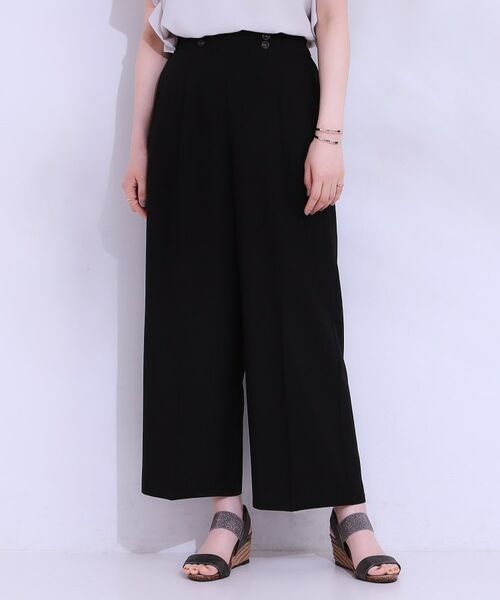 SHOO・LA・RUE / シューラルー パンツ | 【セットアップ可】麻調ストライプワイドパンツ | 詳細5