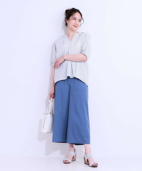 SHOO・LA・RUE / シューラルー ショート・ハーフ・半端丈パンツ | 【ひんやり/UV】きれいめにもカジュアルにも ベイカーガウチョパンツ | 詳細11