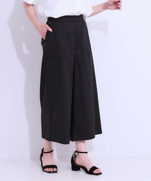SHOO・LA・RUE / シューラルー ショート・ハーフ・半端丈パンツ | 【ひんやり/UV】きれいめにもカジュアルにも ベイカーガウチョパンツ | 詳細2