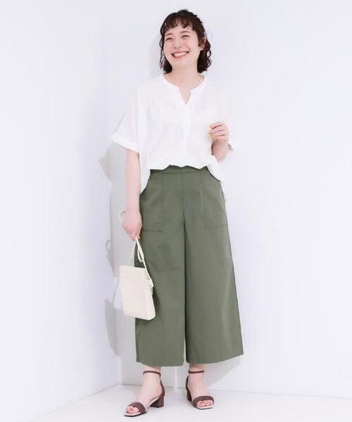 SHOO・LA・RUE / シューラルー ショート・ハーフ・半端丈パンツ | 【ひんやり/UV】きれいめにもカジュアルにも ベイカーガウチョパンツ | 詳細24