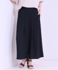 SHOO・LA・RUE / シューラルー ショート・ハーフ・半端丈パンツ | 【S-LL/ひんやり】いつものコーデを華やかに 柄アソート 麻調ガウチョパンツ