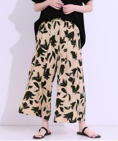 SHOO・LA・RUE / シューラルー ショート・ハーフ・半端丈パンツ | 【S-LL/ひんやり】いつものコーデを華やかに 柄アソート 麻調ガウチョパンツ