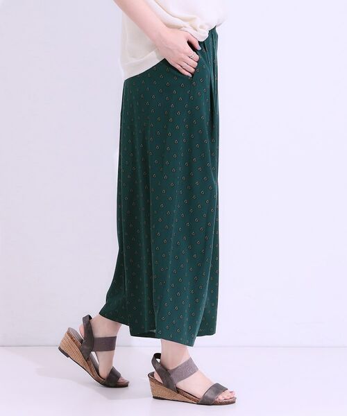 SHOO・LA・RUE / シューラルー ショート・ハーフ・半端丈パンツ | 【S-LL/ひんやり】いつものコーデを華やかに 柄アソート 麻調ガウチョパンツ | 詳細10